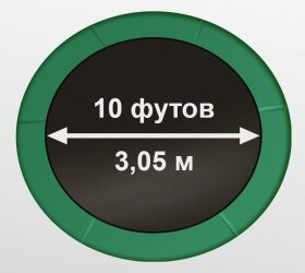 Батут премиум Arland 10FT с внутренней страховочной сеткой и лестницей (Dark green) Батут премиум Arland 10FT с внутренней страховочной сеткой и лестницей (Dark green)